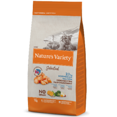 Natures Variety Cat Selected No Grain Salmão da Noruega 1,25 kg