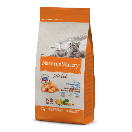 Natures Variety Cat Selected No Grain Salmão da Noruega 1,25 kg