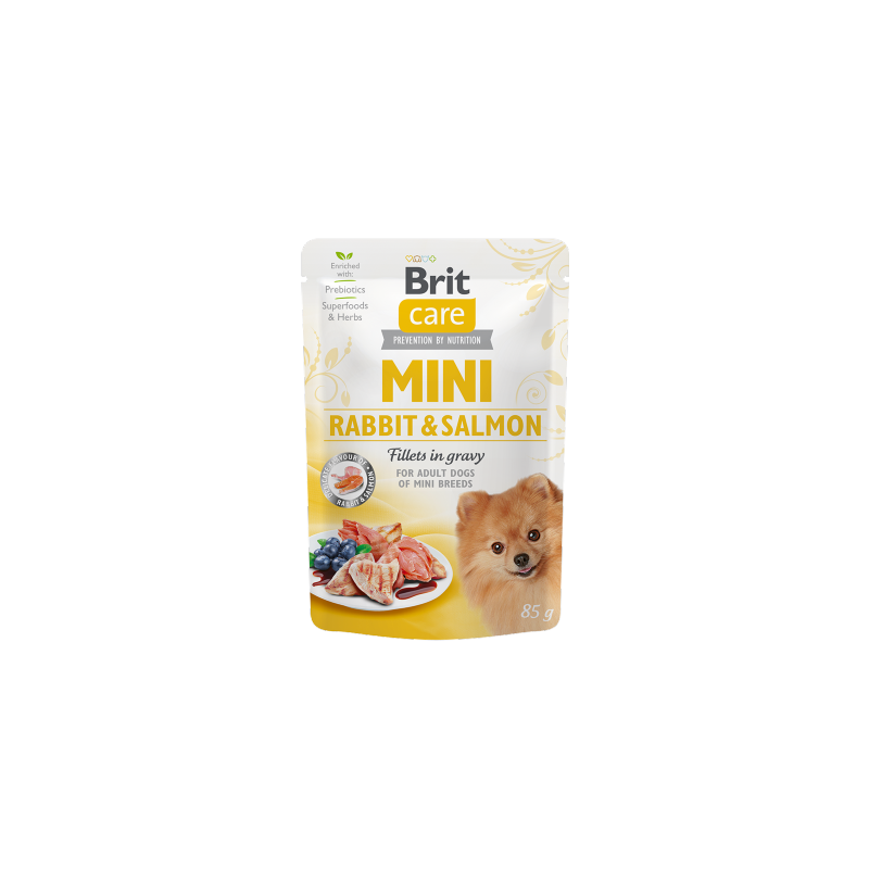 Brit Care Mini Rabbit & Salmon Fillets in Gravy | Wet (Saqueta) 6 X 85 g