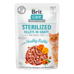 Brit Care Cat Sterilized Healthy Rabbit in Gravy | Wet (Saqueta) 85 g