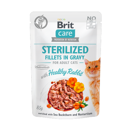 Brit Care Cat Sterilized Healthy Rabbit in Gravy | Wet (Saqueta) 85 g