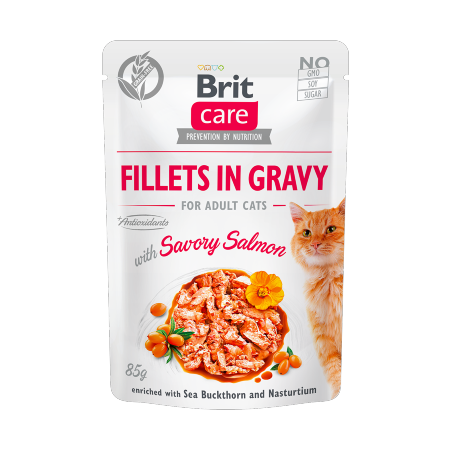 Brit Care Cat Savory Salmon in Gravy | Wet (Saqueta) 12 X 85 g