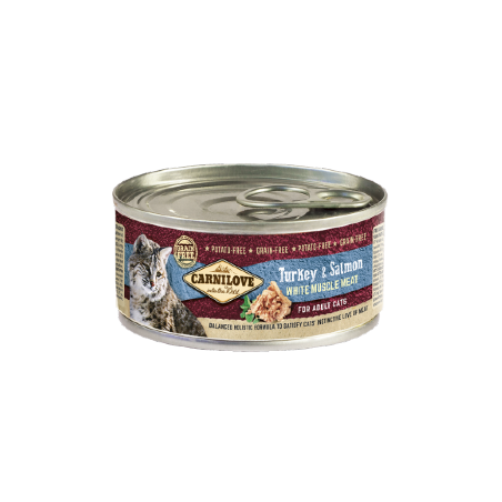 Carnilove Grain-Free Turkey & Salmon for Adult Cats | Wet (Lata) 100 g