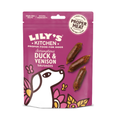 Lilys Kitchen Dog Treats Duck and Venison Sausages 70 g