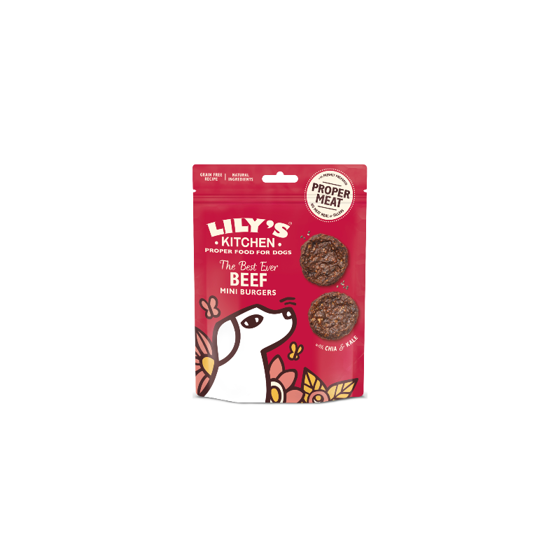 Lilys Kitchen Dog Treats Beef Mini Burgers 70 g