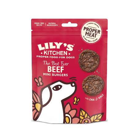 Lilys Kitchen Dog Treats Beef Mini Burgers 70 g