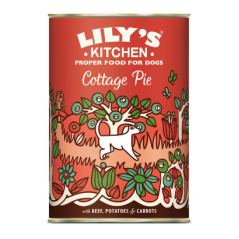 Lilys Kitchen Dog Cottage Pie with Beef, Potatoes and Carrots | Wet (Lata) 6 X 400 g