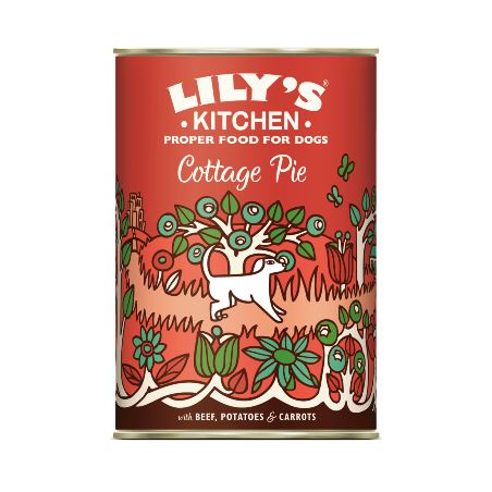 Lilys Kitchen Dog Cottage Pie with Beef, Potatoes and Carrots | Wet (Lata) 6 X 400 g