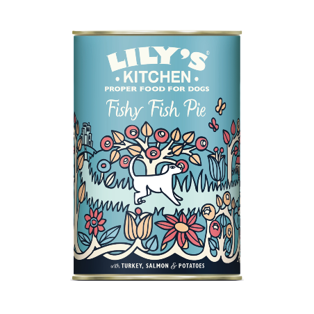 Lilys Kitchen Dog Fishy Fish Pie with Turkey, Salmon and Potatoes | Wet (Lata) 6 X 400 g