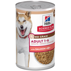 Hills Science Plan Dog Adult No Grain with Salmon | Wet (Lata) 24 X 363 g