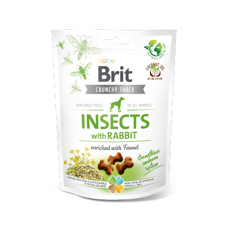 Brit Care Dog Crunchy Cracker Insects with Rabbit Enriched with Fennel 200 g