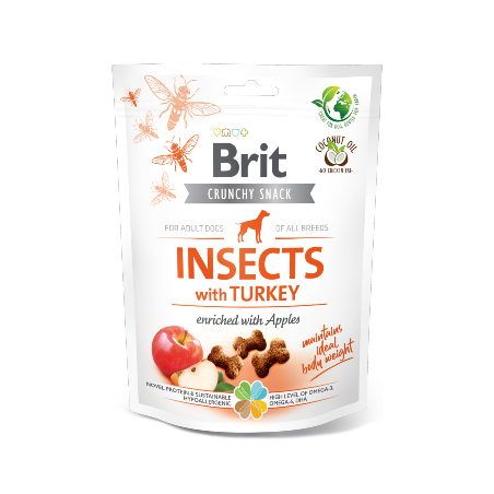 Brit Care Dog Crunchy Cracker Insects with Turkey and Apples 200 g