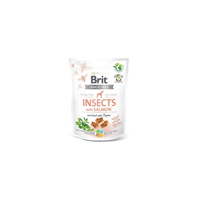 Brit Care Dog Crunchy Cracker Insects with Salmon Enriched with Thyme 200 g