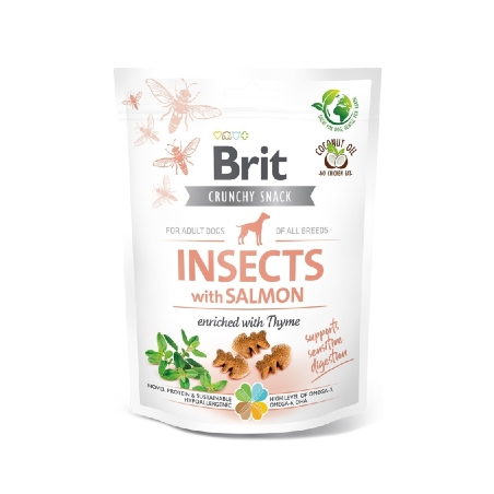 Brit Care Dog Crunchy Cracker Insects with Salmon Enriched with Thyme 200 g