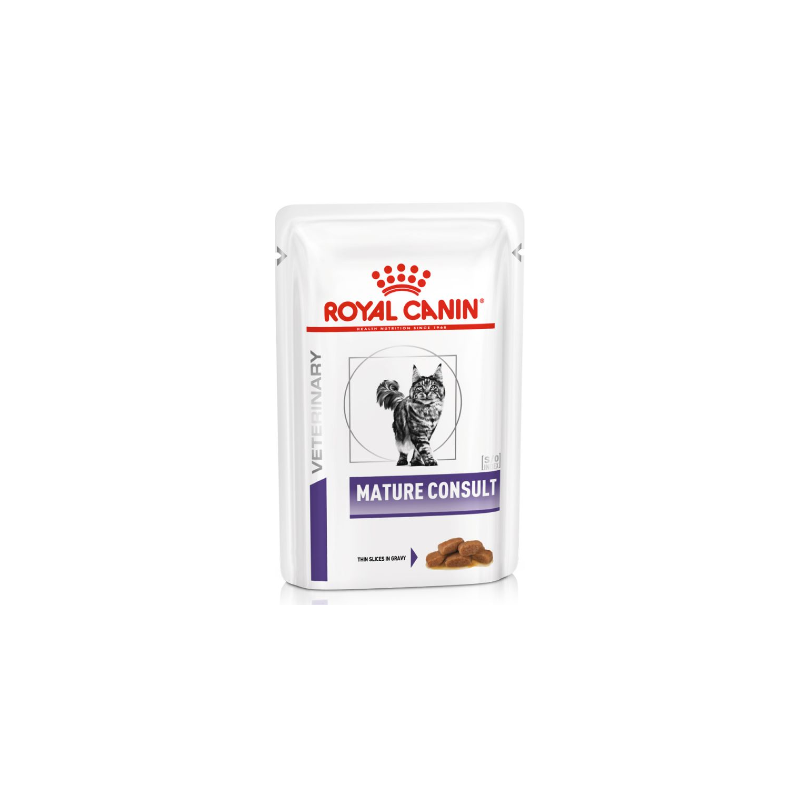 Royal Canin Vet Health Nutrition Mature Consult Feline | Wet (Saqueta) 12 X 85 g