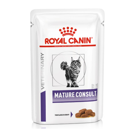 Royal Canin Vet Health Nutrition Mature Consult Feline | Wet (Saqueta) 12 X 85 g