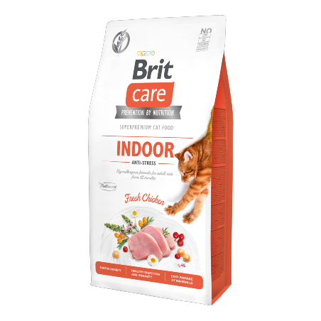 Brit Care Cat Grain-Free Indoor Anti-Stress | Chicken & Peas 400 g