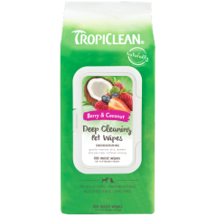 Tropiclean Deep Cleaning Wipes 100 toalhetes