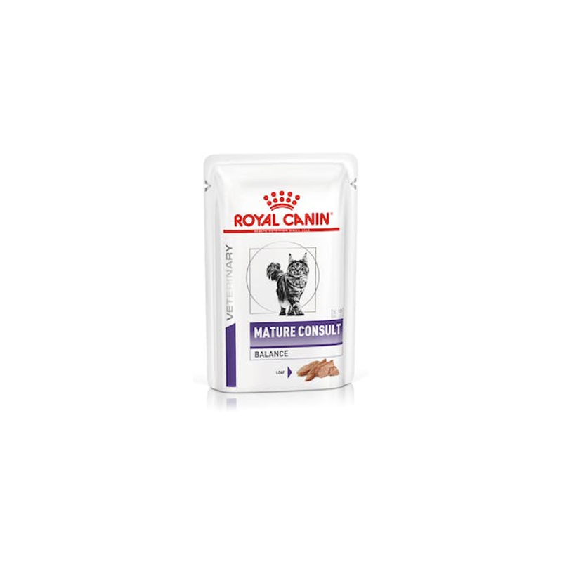 Royal Canin Vet Health Nutrition Mature Consult Balance Feline | Wet (Saqueta) 12 X 85 g