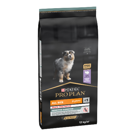 Pro Plan Dog Grain-Free All Sizes Puppy Sensitive Digestion Turkey 12 kg