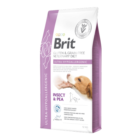 Brit Veterinary Diet Dog Ultra-Hypoallergenic Gluten & Grain-Free | Insect & Pea 12 kg