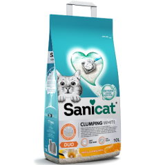 Sanicat Clumping White Active Duo Baunilha & Tangerina 10 L