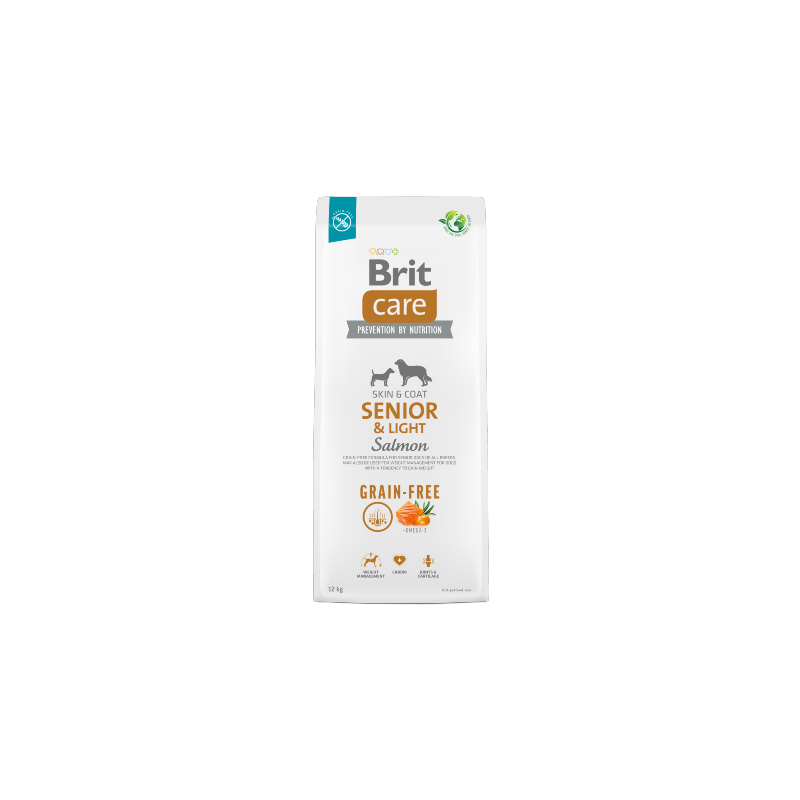 Brit Care Dog Grain-free Senior & Light | Salmon 12 kg