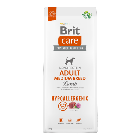 Brit Care Dog Adult Medium Breed Hypoallergenic | Lamb 12 kg