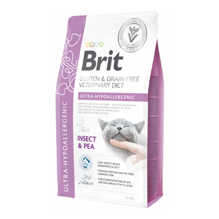 Brit Veterinary Diet Cat Ultra-Hypoallergenic Gluten & Grain-Free | Insect & Pea 2 kg