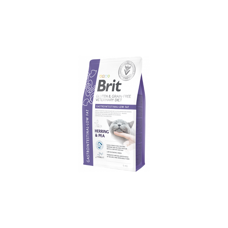 Brit Veterinary Diet Cat Gastrointestinal Low Fat Gluten & Grain-Free | Herring & Pea 2 kg