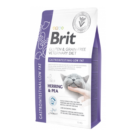 Brit Veterinary Diet Cat Gastrointestinal Low Fat Gluten & Grain-Free | Herring & Pea 2 kg