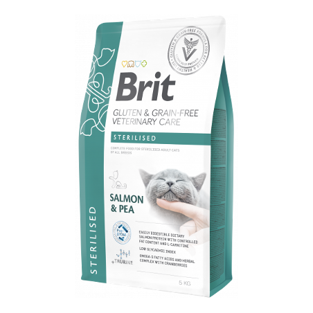 Brit Veterinary Diet Cat Sterilised Gluten & Grain-Free | Salmon & Pea 2 kg