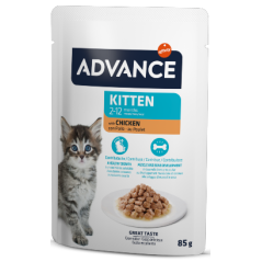 Advance Cat Kitten Chicken | Wet (Saqueta) Caixa 12 Saquetas 85 g