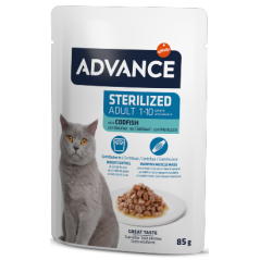 Advance Cat Sterilized Codfish | Wet (Saqueta) Caixa 12 Saquetas 85 g