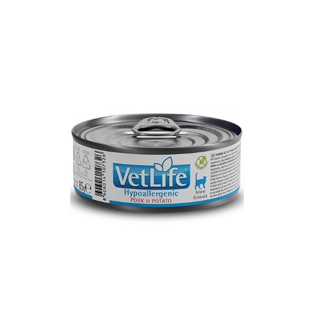 Farmina Vet Life Feline Hypoallergenic Pork & Potato | Wet Lata 12 X 85 g