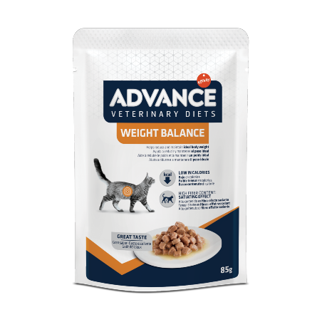 Advance Vet Cat Weight Balance | Wet (Saqueta) Cx c/ 12 saquetas 85 g