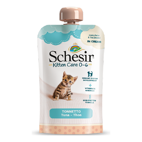 Schesir Kitten Care Creme Atum 0-6 Meses | Wet (Saqueta) 20 X 150 g