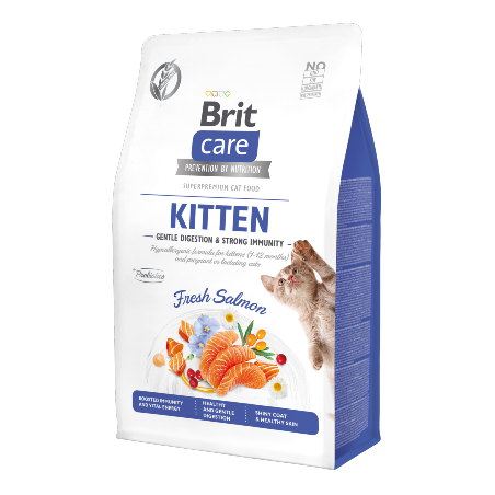 Brit Care Cat Grain Free Kitten Gentle Digestion & Strong Immunity | Salmon 400 g