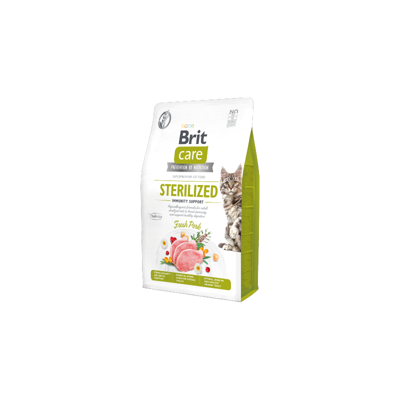 Brit Care Cat Grain Free Sterilized Imunity Support | Fresh Pork 400 g