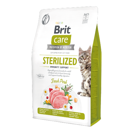 Brit Care Cat Grain Free Sterilized Imunity Support | Fresh Pork 400 g