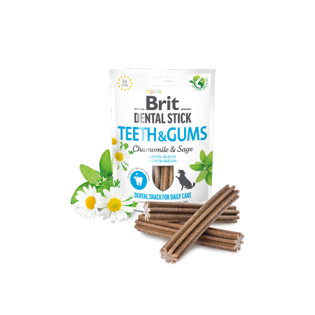 Brit Care Dog Dental Stick Teeth & Gums with Chamomile & Sage 7 sticks