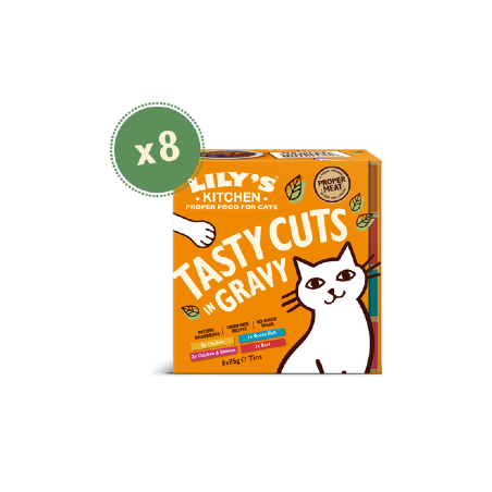 Lilys Kitchen Cat Tasty Cuts Multipack in Gravy | Wet (Lata) 8 x 85 g