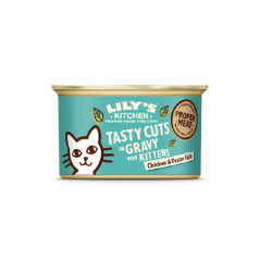 Lilys Kitchen Cat Kitten Tasty Cuts Chicken & Ocean Fish in Gravy | Wet (Lata) 24 X 85 g