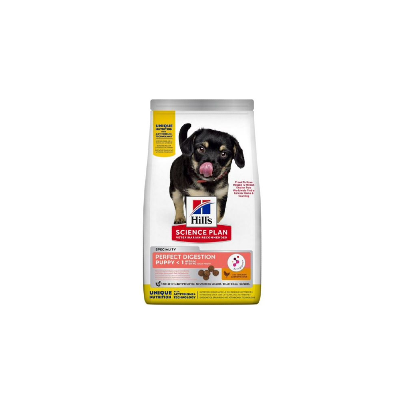 Hills Science Plan Perfect Digestion Medium Puppy with Chicken	 14 kg