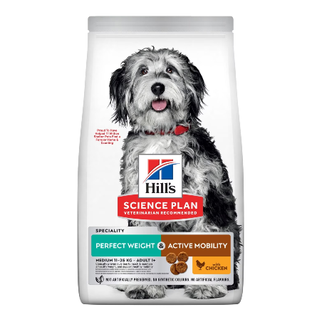 Hills Science Plan Dog Perfect Weight & Active Mobility Medium Adult with Chicken 2,5 kg