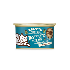 Lilys Kitchen Cat Tasty Cuts Senior Chicken & Fish in Gravy | Wet (Lata) 24 X 85 g