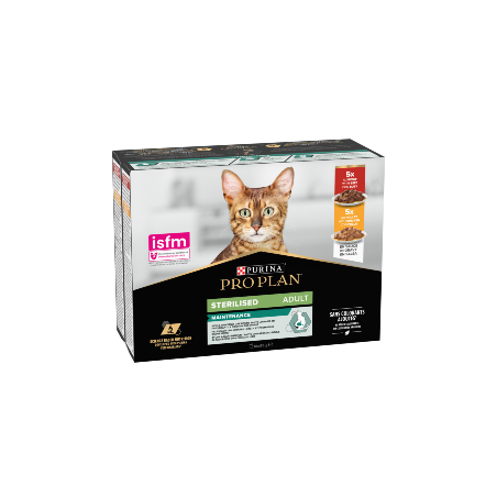 Pro Plan Cat Sterilised Multipack Beef & Chicken | Wet (Saqueta) 10 x 85 g