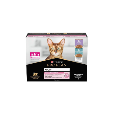 Pro Plan Cat Delicate Multipack Turkey & Ocean Fish | Wet (Saqueta) 10 x 85 g