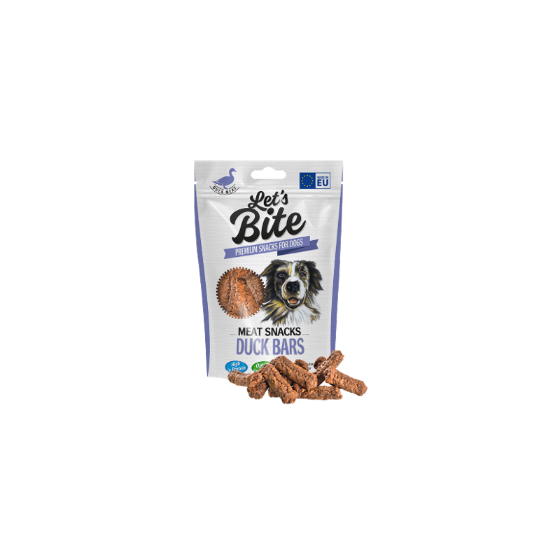 Brit Let's Bite Dog Meat Snacks Duck Bars 80 g