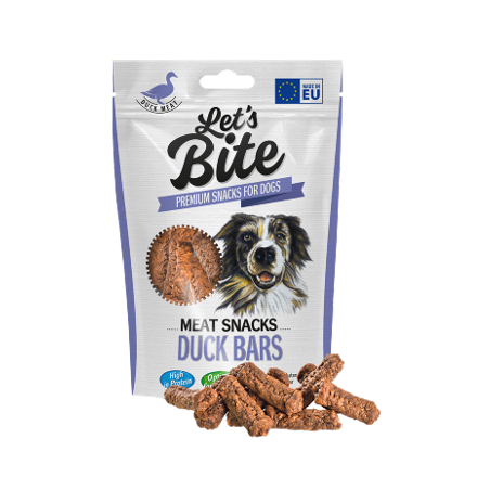 Brit Let's Bite Dog Meat Snacks Duck Bars 80 g